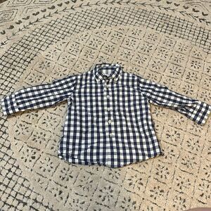 Crewcuts Blue and White Button Down Sz 2